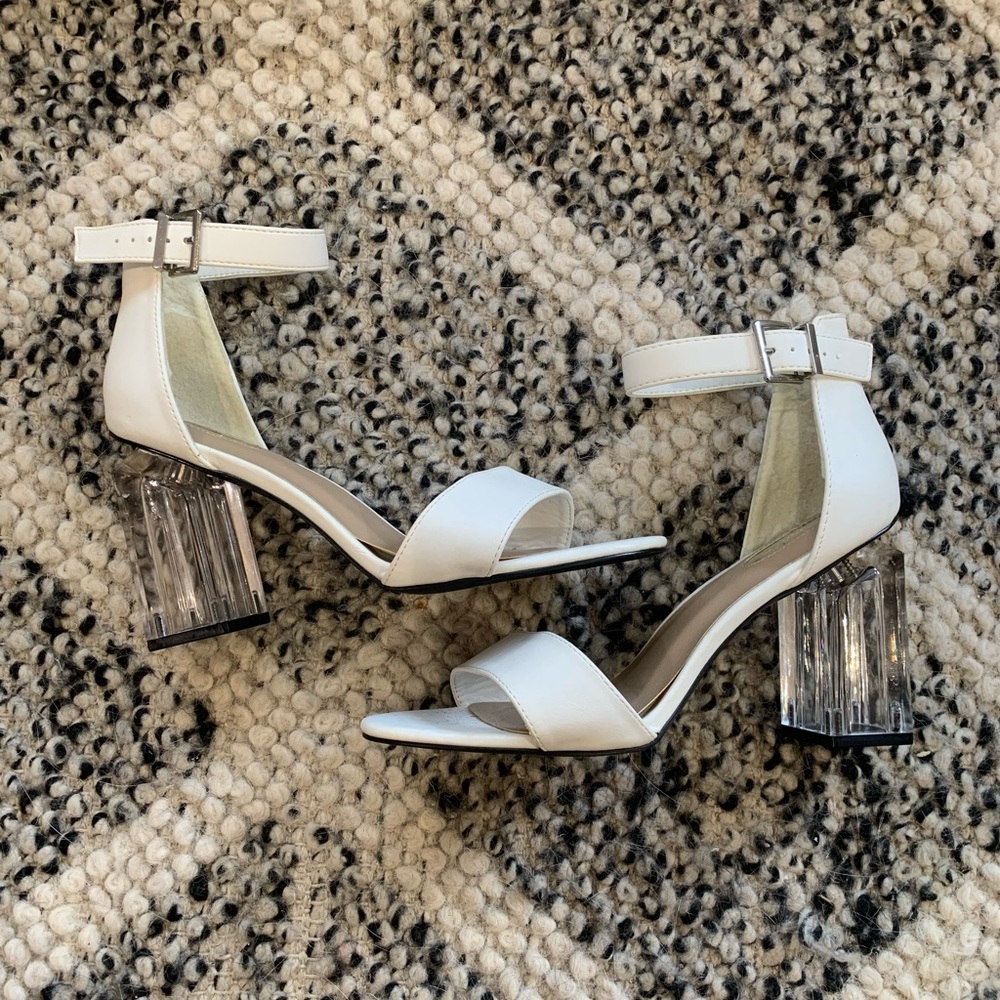 Clear Block Heels